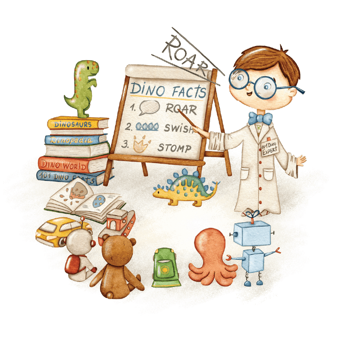 A peek inside the Adventure Albie Lost Dino Egg book