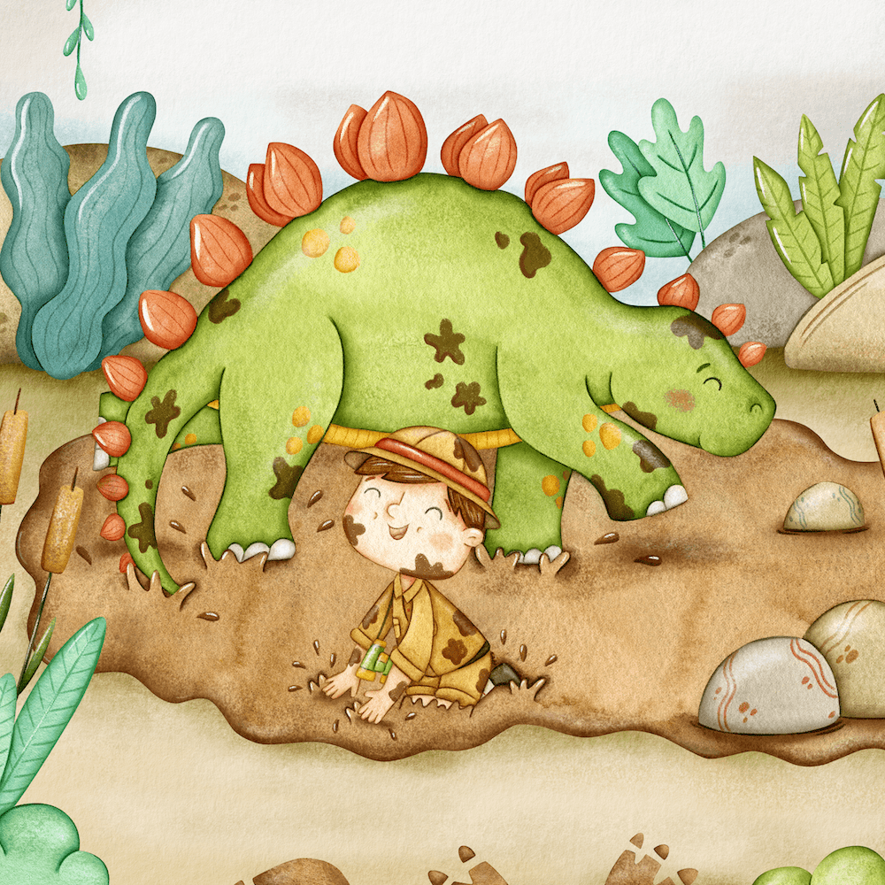 A peek inside the Adventure Albie Lost Dino Egg book